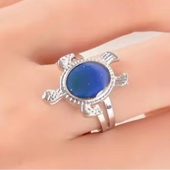 Jewelry 325 Sea Turtle Adjustable Size Temperature Sensing Mood Ring